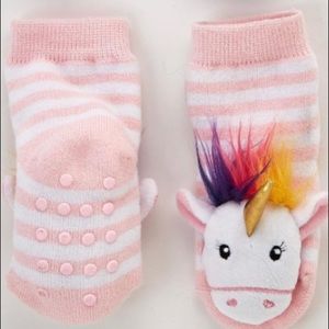NWT 0-12 mo unicorn rattle socks